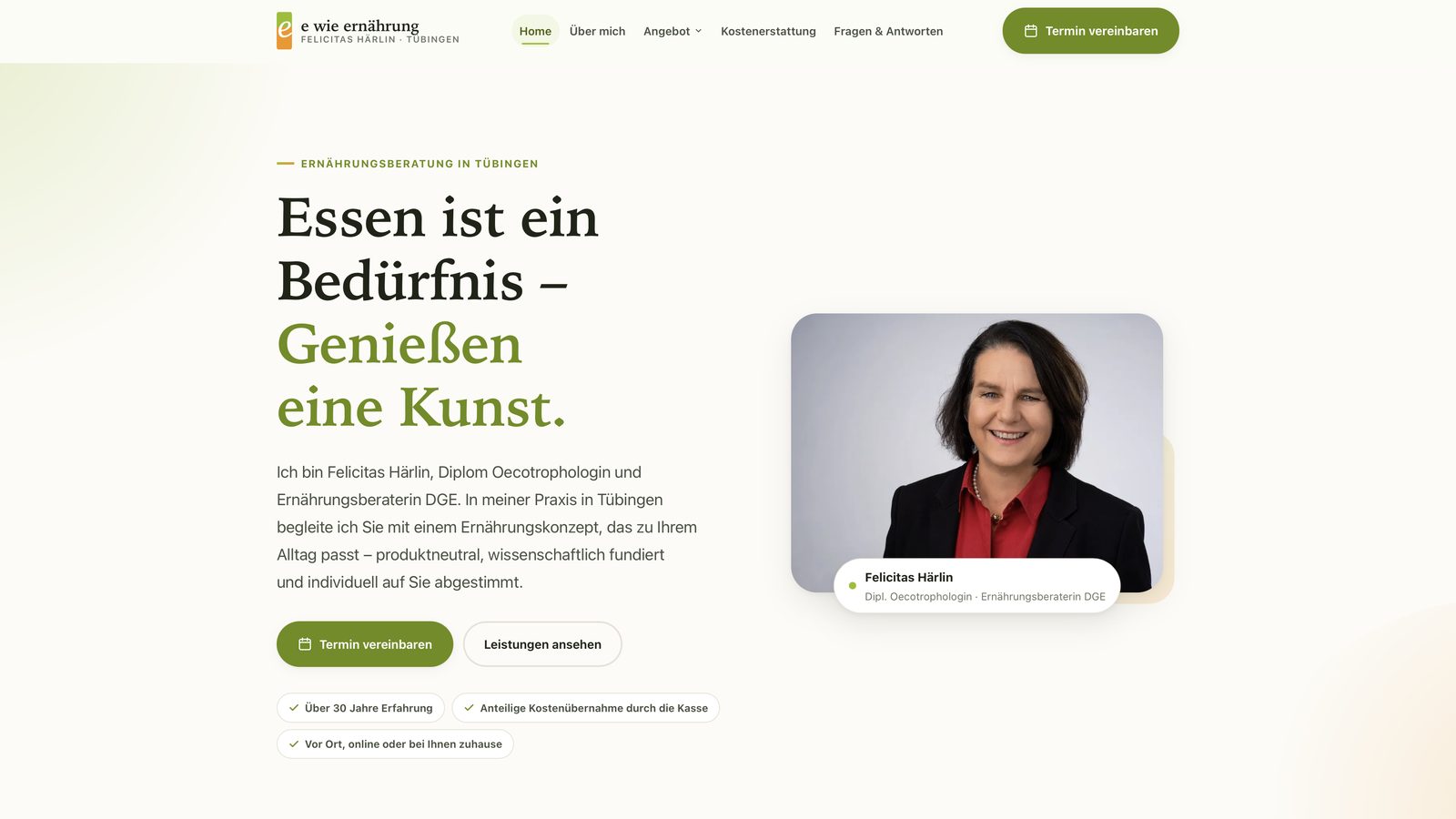 Startseite von E wie Ernährung