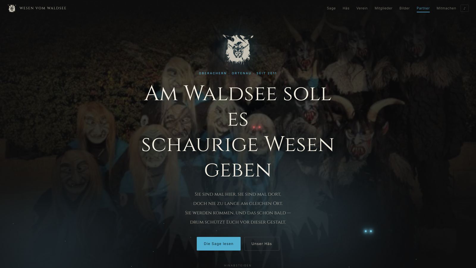Startseite der Wesen vom Waldsee Oberachern