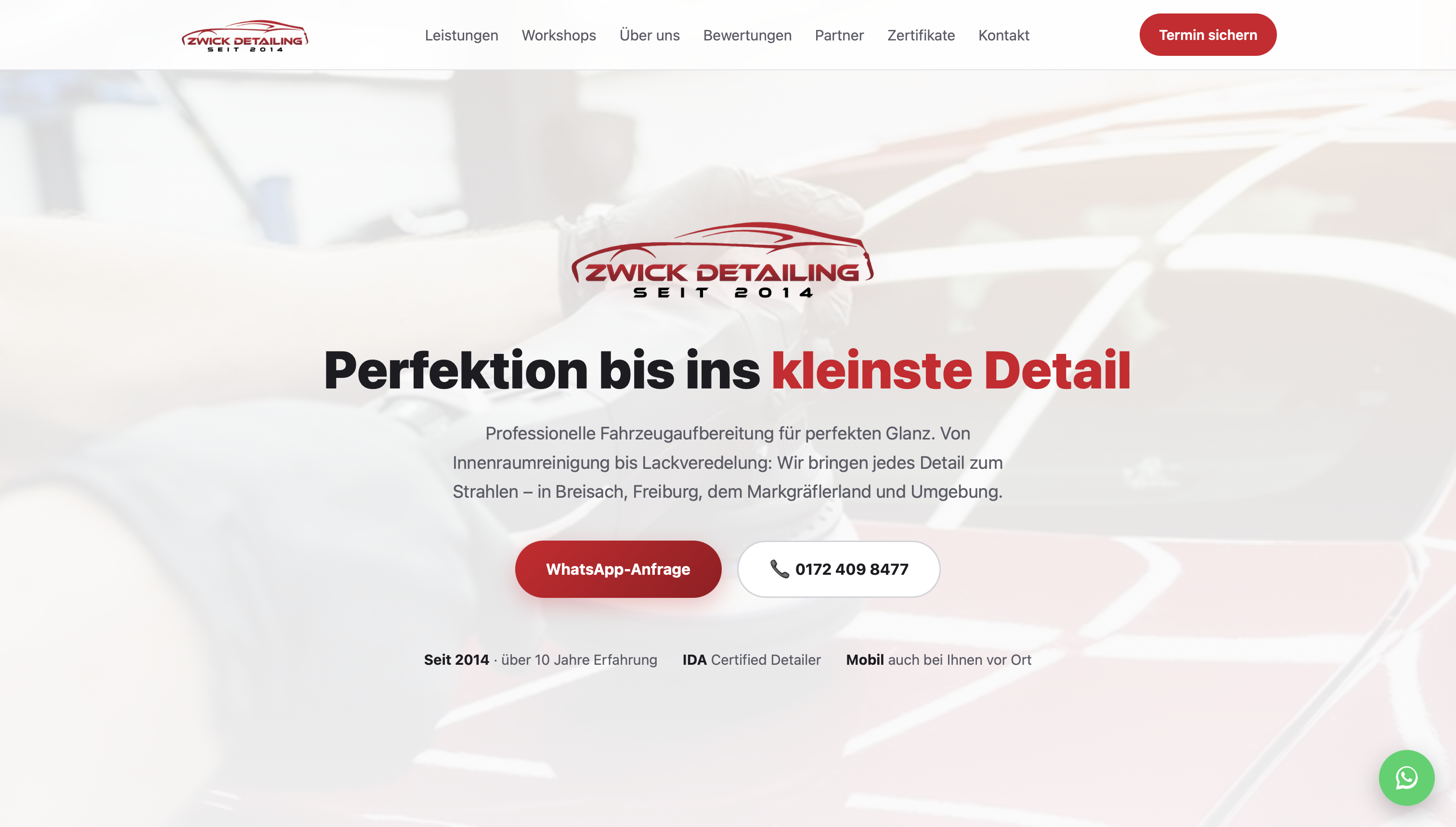 Startseite von Zwick Detailing